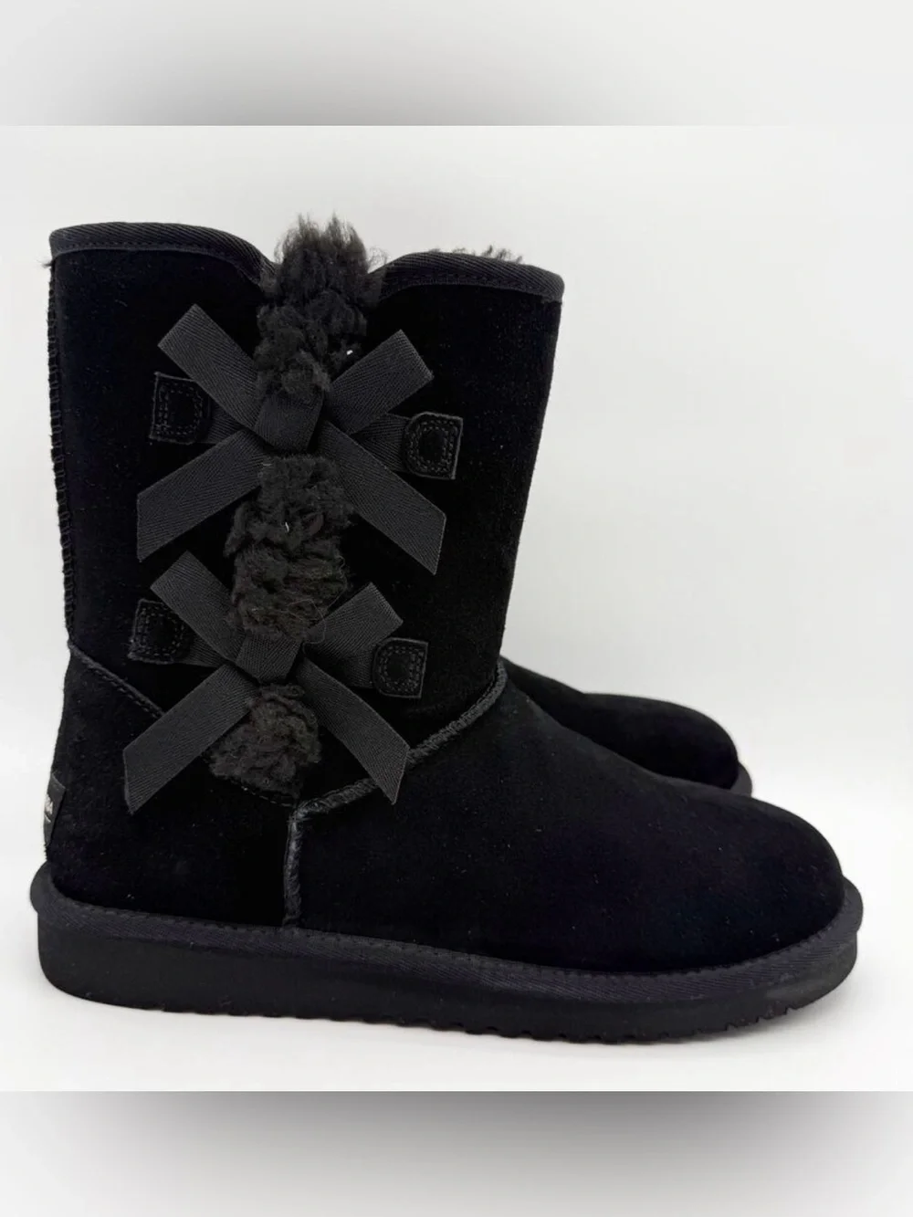 Koolaburra by UGG Black Bow Tall Boots Women’s Size 9